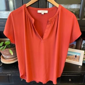 Loft M Petite Orange Blouse